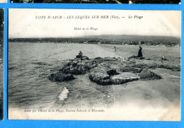 Delcampe - HB616, Les Leques Sur Mer , Animée, La Plage, Hôtel De La Plage, Circulée 1909 - Les Lecques