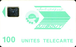 DJIBOUTI : DJI-12 100 Blue Logo 100 (moreno)(NO Frame) ( Batch: 36236 PE) USED - Gibuti