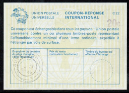 Delcampe - FIJI FIDJI  La22B  20c  International Reply Coupon Reponse Antwortschein IRC IAS Cupón Respuesta  O SUVA 22.01.75 - Fiji (1970-...)