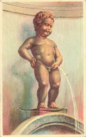 Delcampe - BRUXELLES - Souvenir De Manneken-Pis.. Carte à Système Avec Dépliant De La Ville. - Monumenti, Edifici