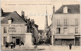 Delcampe - 45 PITHIVIERS - Statue De Duhanel Du Monceau Et Rue De La Couronne - Pithiviers