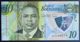 Eb- Botswana 2020 Note 10 Pula P-36a UNC Polymer - Botswana