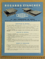Fonderies De Méru, Oise (60): Regards étanches SEBEL - Plaquette Commerciale 8p 21x27cm, Vers 1960? - Public Works