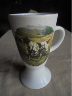 Vintage - Tasse/mazagran à Anse En Céramique "Chien De Chasse Setter" - Tassen