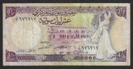 Siria - Banconota Circolata 10 Sterline P-101a - 1977 #19 - Syrie