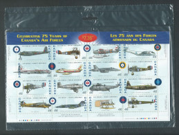 Canada # 1808 Full Pane Of 16 MNH Sealed Pack - Canadian Air Forces 1924-1999 - Full Sheets & Multiples