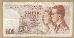 BE.- BELGIË. BELGIQUE. VIJFTIG 50 FRANK. CINQUANTE FRANCS. BOUDEWIJN & FABIOLA. 16.05.66. - Altri & Non Classificati