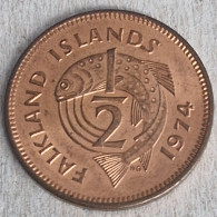 Falkland Islands - ½ Penny - 1974. - Falkland