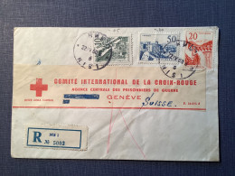 NIS 1960 50 Din Etc R-cover>Red Cross POW ! Genève (Jugoslawien Flugpost Brief Yugoslavia Lettre Dam Barrage Energie - Airmail