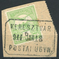 POSTAÜGYNÖKSÉG Bélyegzés, KERESZTVÁR - Briefe U. Dokumente