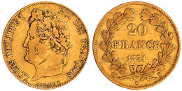 Delcampe - 20 Francs 1834 B, Rouen. 6,45 G. 900/1000. Sehr Schön. Krause/Mishler 750.2. Friedberg 560. - Sonstige & Ohne Zuordnung