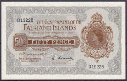Delcampe - 50 Pence 25.9.1969. I. Pick 10a. - Falkland Islands