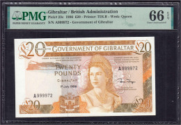 Delcampe - 20 Pounds 1.7.1986. PMG Grading 66 Gem Uncirculated EPQ. Pick 23c. - Gibilterra