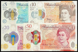 Delcampe - Bank Of England, 5, 10, 20 U. 50 Pounds © 2015, 2016, 2018, 2020. I. Pick 394, 395, 396, 397. - Altri & Non Classificati