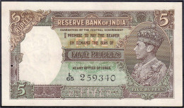 Delcampe - 5 Rupien O.D. Unterschrift: C. D. Deshmukh. II+, Nadelstiche. Pick 18b. - India