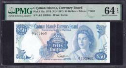 Delcampe - 50 Dollars 1974 (1987). PMG Grading 64 Choice Uncirculated EPQ. Pick 10a. - Isole Caiman