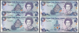 Delcampe - 5x 1 Dollar 2001 - 2006. I-II. Pick 26b, 30a, 33a, 33c, 33d. - Isole Caiman