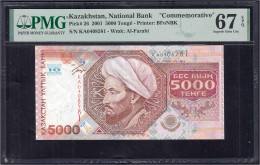 Delcampe - 5000 Tenge 2001 PMG Grading 67 Suberb Gem Unc EPQ. Pick 26. - Kazakistan