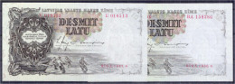 Delcampe - 2x 10 Latu 1937 - 1939. I. Pick 29a,d. - Lettonia