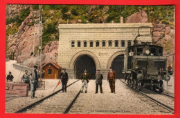 ZYZ-04 Simplon Sempione Sortie Du Tunnel à Iselle Uscita Del Tunnel.  ANIME BELEBT. Burgy 455  NG - Simplon