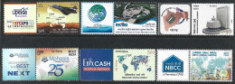 India 2011-2024 World Map Complete Issue 6v Set My Stamp MNH With TAB RARE Inde - Autres & Non Classés