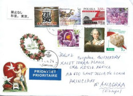 Belle Lettre Pologne 2024, Adressée Andorra, Avec Timbre à Date Arrivée Andorra - Briefe U. Dokumente