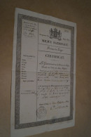 Certificat De Milice Nationale Classe 1822,Province De Liège,avec 3 Cachets De Cire,33 Cm. Sur 20 Cm.pour Collection - Documents Historiques