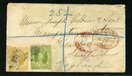 Queensland 1878 R-cover To England With SG.104 And 105 - Other & Unclassified