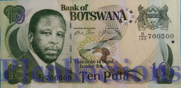 BOTSWANA 10 PULA 2007 PICK 24b UNC GOOD SERIAL NUMBER "700500" - Botswana
