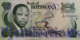 BOTSWANA 10 PULA 2007 PICK 24b UNC GOOD SERIAL NUMBER "700300" - Botswana