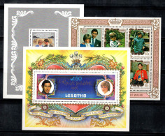 Mariage Royal 1981 Bloc Feuillet 100% Neuf ** Kenya,Lesotho,Penrhyn - Royalties, Royals