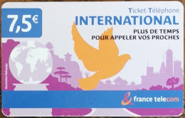 Carte De Recharge - Ticket Téléphone International – Bird 7,5€ France 2008 ~191 - 2007