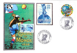 JULES RIMET Fondateur Coupe Du Monde Football 3F France 98 Yv 3140  Ob 407 1998   70 Theuley Les Lavoncourt - 1998 – Frankrijk