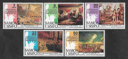 SMI) 1976 SAMOA, BICENTENNIAL OF AMERICAN INDEPENDENCE, The Boston Massacre, Declaration Of Independence, Shipwreck Duri - Samoa Américaine