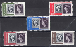 Lussemburgo - 1952 - P.A. Centenario Del Francobollo, Yvert Serie N° 16/20. Cat. € 115 - MNH. - Ungebraucht