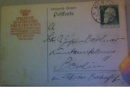 ! 1912 Bayern Ganzsache Aus München An Die Große Berliner Kunstausstellung, LAS,  Autograph Carl Müller-Baumgarten Maler - Schilders & Beeldhouwers