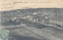 SOUK AHRAS LA GARE TRAIN LOCOMOTIVE CHEMIN DE FER ALGERIE - Souk Ahras