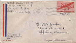 Mariana Islands U.S. 6c Transport 1945 U.S. Army Postal Service 237 Saipan, Mariana Islands 877th Squadron 499th Bomber  - Mariannes