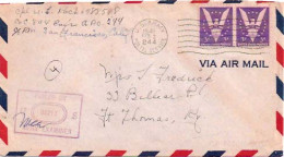 Mariana Islands U.S. 3c Win The War (2) 1945 U.S. Army, Postal Service A.P.O. 244 Saipan, Marianas 804th Engineers Conce - Mariannes