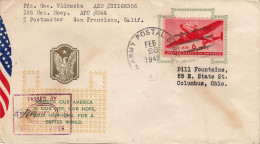 Mariana Islands U.S. 6c Transport 1945 U.S. Army Postal Service, A.P.O. [244] Saipan, Mariana Islands 148th General Hosp - Mariannes