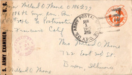 Mariana Islands U.S. 6c Monoplane Air Envelope 1945 U.S. Army Postal Service, A.P.O. 246 Guam, Mariana Islands 1886th En - Mariannes