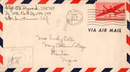 Mariana Islands U.S. 6c Transport 1944 U.S. Army, Postal Service A.P.O. 244 Saipan, Mariana Islands Headquarters 30th Bo - Mariannes