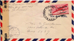 Mariana Islands U.S. 6c Transport 1944 U.S. Army Postal Service, [A.P.O. 244] Saipan, Mariana Islands, 170th Station Gen - Mariannes