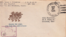 Mariana Islands U.S. Soldier's Free Mail 1944 U.S. Army Postal Service, A.P.O. [244] Saipan, Mariana Islands 149th Gener - Mariannes