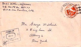 Mariana Islands U.S. 6c Monoplane Air Envelope 1944 U.S. Army Postal Service, A.P.O. [77] Guam, Mariana Islands 706th Ta - Mariannes