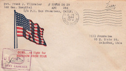 Mariana Islands U.S. Soldier's Free Mail 1944 U.S. Army, Postal Service [A.P.O. 244] Saipan, Mariana Islands 148th Gener - Mariannes