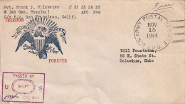 Mariana Islands U.S. Soldier's Free Mail 1944 U.S. Army Postal Service, A.P.O. [244] Saipan, Mariana Islands 148th Gener - Mariannes