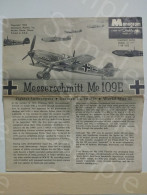 Assembly Instructions Notices De Montage Depliant Monogram MESSERSCHMITT Me 109E - Other & Unclassified