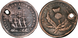 UK - Jeton - PAYABLE AT THE STORE OF J BROWN - Bateau - Chardon - Percé - RARE - 23-237 - Professionali/Di Società