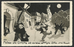 Grinzing - Wien - I Kumm Aus Grinzing Mit An Klan Winzigen Affen - Humour - Humor - Postcard (see Sales Conditions)10729 - Grinzing
